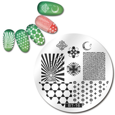 Biutee 12*6cm ΗΜΕΡΟΛΟΓΙΟ Πρότυπα για τέχνη νυχιών Πλάκα στάμπας Φύλλο λουλουδιών Εκτύπωση γράμματος ζώων Πλάκες σχεδίασης με λουλουδάτο μοτίβο Εργαλεία στένσιλ