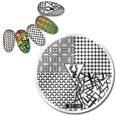 Biutee 12*6cm ΗΜΕΡΟΛΟΓΙΟ Πρότυπα για τέχνη νυχιών Πλάκα στάμπας Φύλλο λουλουδιών Εκτύπωση γράμματος ζώων Πλάκες σχεδίασης με λουλουδάτο μοτίβο Εργαλεία στένσιλ