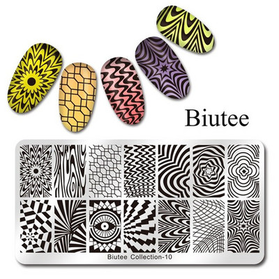 Biutee 12*6cm ΗΜΕΡΟΛΟΓΙΟ Πρότυπα για τέχνη νυχιών Πλάκα στάμπας Φύλλο λουλουδιών Εκτύπωση γράμματος ζώων Πλάκες σχεδίασης με λουλουδάτο μοτίβο Εργαλεία στένσιλ