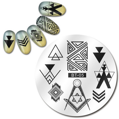 Biutee 12*6cm ΗΜΕΡΟΛΟΓΙΟ Πρότυπα για τέχνη νυχιών Πλάκα στάμπας Φύλλο λουλουδιών Εκτύπωση γράμματος ζώων Πλάκες σχεδίασης με λουλουδάτο μοτίβο Εργαλεία στένσιλ