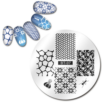 Biutee 12*6cm ΗΜΕΡΟΛΟΓΙΟ Πρότυπα για τέχνη νυχιών Πλάκα στάμπας Φύλλο λουλουδιών Εκτύπωση γράμματος ζώων Πλάκες σχεδίασης με λουλουδάτο μοτίβο Εργαλεία στένσιλ