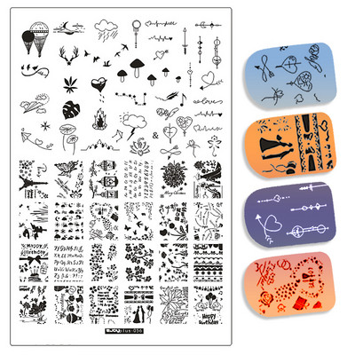 1 τεμ 9,5*14,5 cm Cartoon Anima Pattern Nail Art Stamping Plate Dog tiger Lion Image Template Stamp Stamp Στένσιλ νυχιών για μανικιούρ