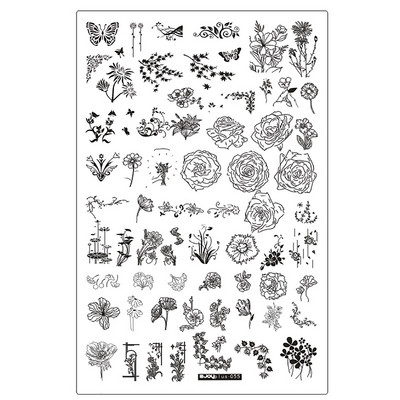 1 τεμ 9,5*14,5 cm Cartoon Anima Pattern Nail Art Stamping Plate Dog tiger Lion Image Template Stamp Stamp Στένσιλ νυχιών για μανικιούρ