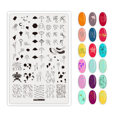 1 τεμ 9,5*14,5 cm Cartoon Anima Pattern Nail Art Stamping Plate Dog tiger Lion Image Template Stamp Stamp Στένσιλ νυχιών για μανικιούρ