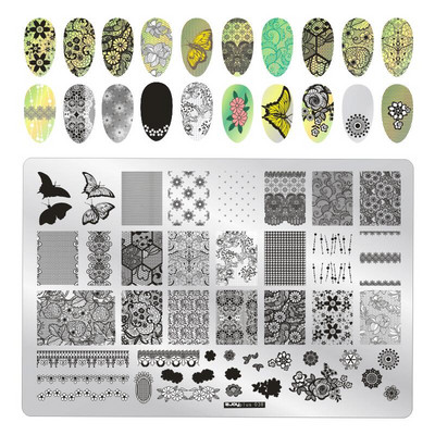1 τεμ 9,5*14,5 cm Cartoon Anima Pattern Nail Art Stamping Plate Dog tiger Lion Image Template Stamp Stamp Στένσιλ νυχιών για μανικιούρ