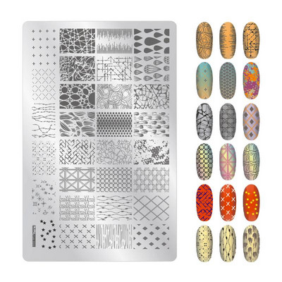 1 τεμ 9,5*14,5 cm Cartoon Anima Pattern Nail Art Stamping Plate Dog tiger Lion Image Template Stamp Stamp Στένσιλ νυχιών για μανικιούρ