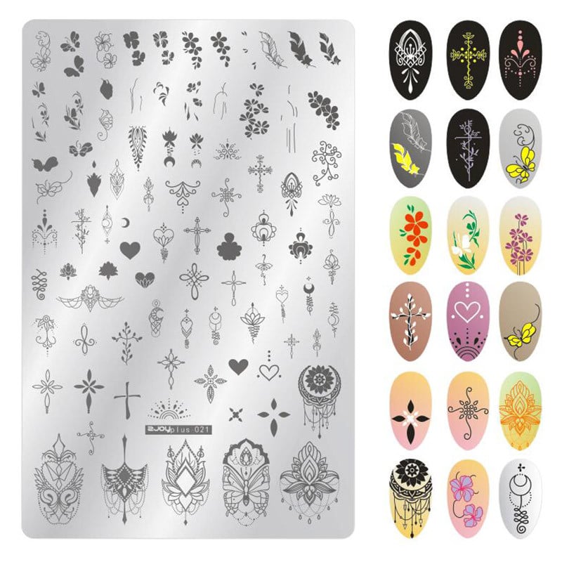 1 τεμ 9,5*14,5 cm Cartoon Anima Pattern Nail Art Stamping Plate Dog tiger Lion Image Template Stamp Stamp Στένσιλ νυχιών για μανικιούρ