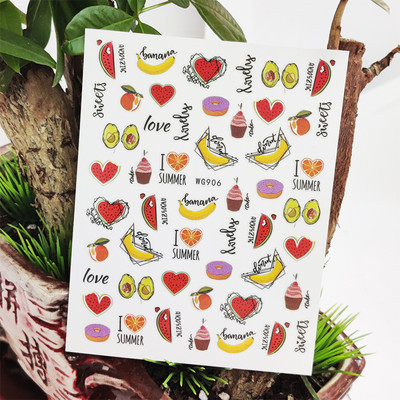 3D αυτοκόλλητα για νύχια Χαριτωμένο κορίτσι παπιγιόν λουλούδια Σχέδιο χειλιών Διακόσμηση νυχιών τέχνης μανικιούρ Αυτοκόλλητα αξεσουάρ μεμβράνης για νύχια