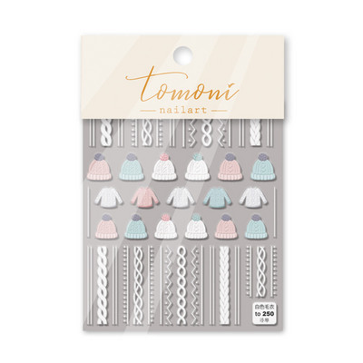 Nail Art Kleebis Reljeefne Kampsun Külm Müts Jõulud Lumehelves Põder DIY Sügistalvine Nail Art Decal Fooliumiga kaunistus