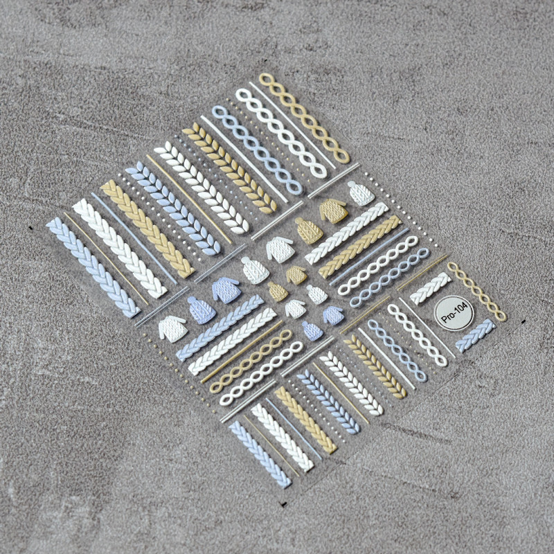 Nail Art matrica, dombornyomott pulóver hideg sapka karácsonyi hópehely jávorszarvas barkács őszi téli köröm matrica fólia dekoráció