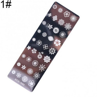 Πλάκες σφράγισης νυχιών πεταλούδας φύλλα λουλούδια Πρότυπο σφραγίδας σανίδας τέχνης νυχιών Αξεσουάρ καλουπιού στένσιλ εκτύπωσης από χάλυβα γεωμετρικές γραμμές