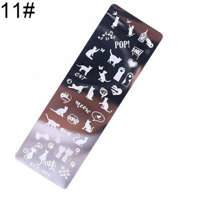 Πλάκες σφράγισης νυχιών πεταλούδας φύλλα λουλούδια Πρότυπο σφραγίδας σανίδας τέχνης νυχιών Αξεσουάρ καλουπιού στένσιλ εκτύπωσης από χάλυβα γεωμετρικές γραμμές