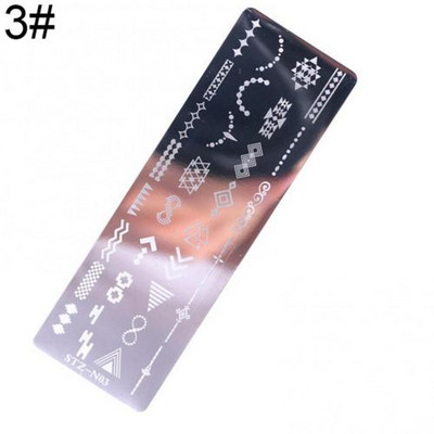 Πλάκες σφράγισης νυχιών πεταλούδας φύλλα λουλούδια Πρότυπο σφραγίδας σανίδας τέχνης νυχιών Αξεσουάρ καλουπιού στένσιλ εκτύπωσης από χάλυβα γεωμετρικές γραμμές