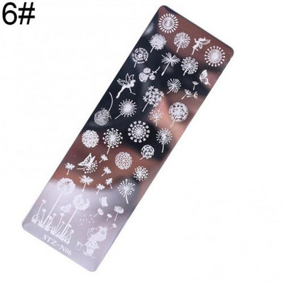 Πλάκες σφράγισης νυχιών πεταλούδας φύλλα λουλούδια Πρότυπο σφραγίδας σανίδας τέχνης νυχιών Αξεσουάρ καλουπιού στένσιλ εκτύπωσης από χάλυβα γεωμετρικές γραμμές