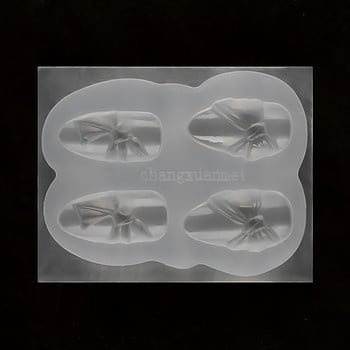1 бр. 3D силиконова форма Направи си сам креативен шаблон за нокти Форма за форма UV гел декори Инструменти за маникюр Шаблони Шаблони за нокти Art