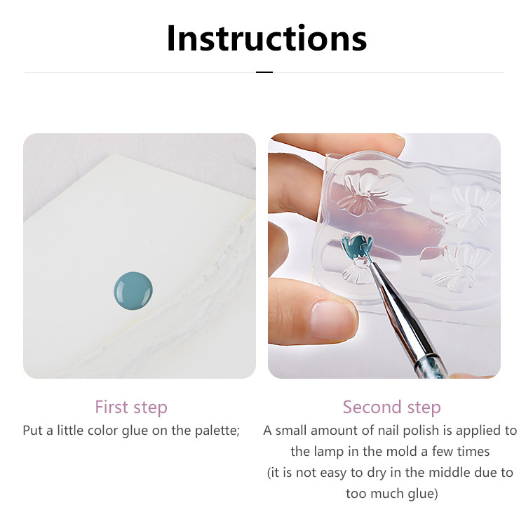 1 τεμ. Καλούπι 3D σιλικόνης DIY Δημιουργικό μοτίβο Πρότυπο για νύχια Μορφή Μορφή UV Gel Decors Εργαλεία μανικιούρ Πρότυπα Μοτίβα Νυχιών Τέχνη