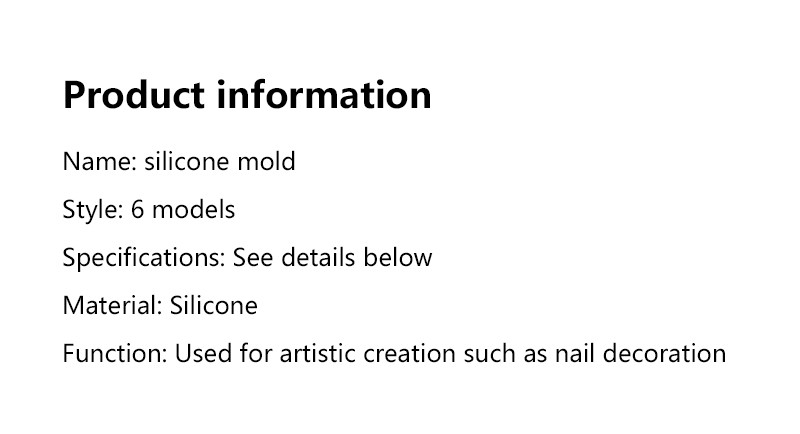 1 τεμ. Καλούπι 3D σιλικόνης DIY Δημιουργικό μοτίβο Πρότυπο για νύχια Μορφή Μορφή UV Gel Decors Εργαλεία μανικιούρ Πρότυπα Μοτίβα Νυχιών Τέχνη