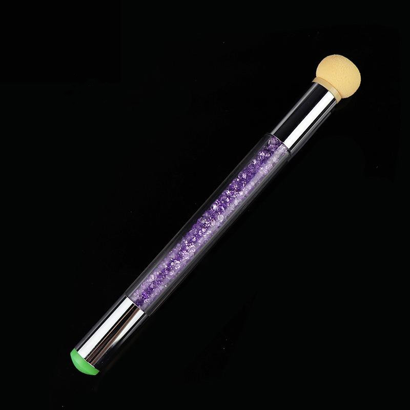 2 τμχ Πλάκες σφράγισης νυχιών Σετ Πινέλο Σιλικόνης Σφουγγάρι Στένσιλ μεταφοράς λουλουδιών DIY Πρότυπο για Εργαλείο Νυχιών