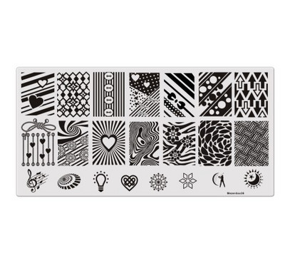 Χαριτωμένο Panda Σχέδιο Πλάκα Σφράγισης Νυχιών Σχέδια Μπαμπού Μανικιούρ Νυχιών Εικόνων Πρότυπο Σφραγίδας Σφραγίδας Νυχιών Στένσιλ Νυχιών Mezerdoo B20