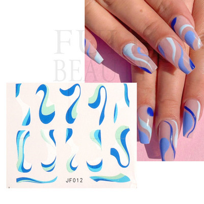 1 τεμ. Λεοπάρ στάμπα Νυχιών Χαλκομανίες Νερού Tiger Zebra Μοτίβο δέρματος ζώων Αυτοκόλλητα νυχιών φιδιού Τατουάζ Χειμερινό ντεκόρ Περιτύλιγμα NLSTZ-845