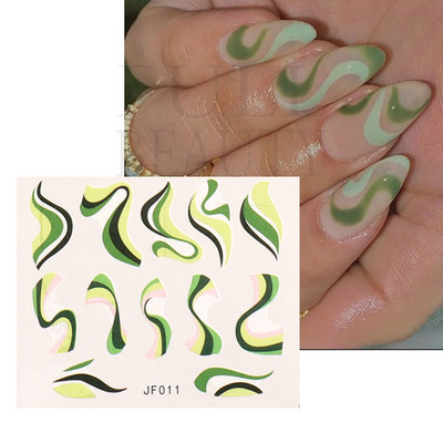 1 τεμ. Λεοπάρ στάμπα Νυχιών Χαλκομανίες Νερού Tiger Zebra Μοτίβο δέρματος ζώων Αυτοκόλλητα νυχιών φιδιού Τατουάζ Χειμερινό ντεκόρ Περιτύλιγμα NLSTZ-845