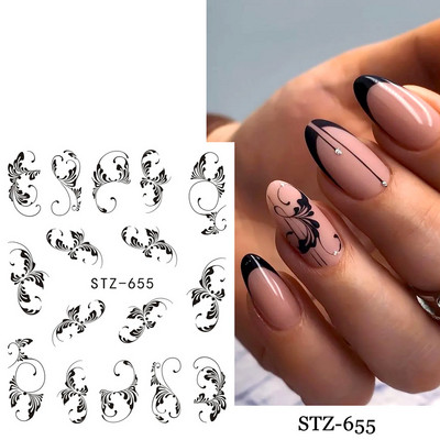 1 τεμ. Λεοπάρ στάμπα Νυχιών Χαλκομανίες Νερού Tiger Zebra Μοτίβο δέρματος ζώων Αυτοκόλλητα νυχιών φιδιού Τατουάζ Χειμερινό ντεκόρ Περιτύλιγμα NLSTZ-845