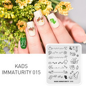 Σχέδια προτύπων KADS Nail Art Σειρά Immaturity Πρότυπο για σφράγιση μανικιούρ Πλάκες εικόνας Πλάκες για στάμπα νυχιών Σχέδιο στένσιλ εκτύπωσης