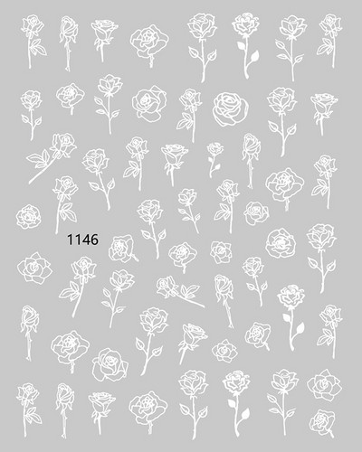 Χαλκομανία νυχιών Καλοκαιρινή χαριτωμένη με πέντε πέταλα λουλούδια πολύχρωμα λουλούδια πίσω Κόλλα αυτοκόλλητα νυχιών Διακόσμηση για συμβουλές για νύχια ομορφιά