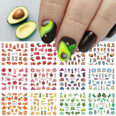 Αυτοκόλλητο για νύχια με δέρμα ζώου Leopard Tiger Wild Sexy Water Decal Μαύρο καφέ Love Foil Slider Χειμερινά νύχια Διακόσμηση LABN1573-1584