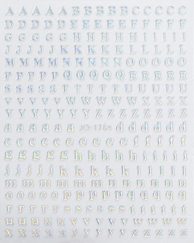 Αυτοκόλλητα ολογραφικά γράμματα για νύχια Laser 26 Αυτοκόλλητα αυτοκόλλητα νυχιών αλφάβητου αυτοκόλλητα DIY Διακόσμηση νυχιών