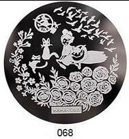 2019 Νέο !108 μοτίβα πλάκα σφράγισης νυχιών στρογγυλή από ανοξείδωτο ατσάλι Πρότυπα σφραγίδας εικόνας για στάμπα νυχιών