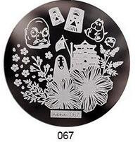 2019 Νέο !108 μοτίβα πλάκα σφράγισης νυχιών στρογγυλή από ανοξείδωτο ατσάλι Πρότυπα σφραγίδας εικόνας για στάμπα νυχιών