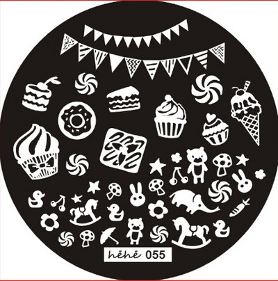 2019 Νέο !108 μοτίβα πλάκα σφράγισης νυχιών στρογγυλή από ανοξείδωτο ατσάλι Πρότυπα σφραγίδας εικόνας για στάμπα νυχιών