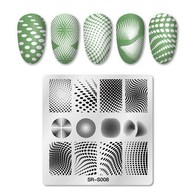 Mtssii DIARY Πλάκες σφράγισης νυχιών Γραμμές Εικόνες Στένσιλ Σχέδιο νυχιών από ανοξείδωτο χάλυβα για εκτύπωση Πλάκα εικόνας Nail Art