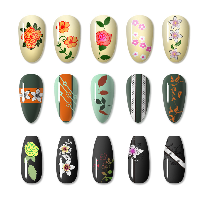 Mtssii DIARY Πλάκες σφράγισης νυχιών Γραμμές Εικόνες Στένσιλ Σχέδιο νυχιών από ανοξείδωτο χάλυβα για εκτύπωση Πλάκα εικόνας Nail Art