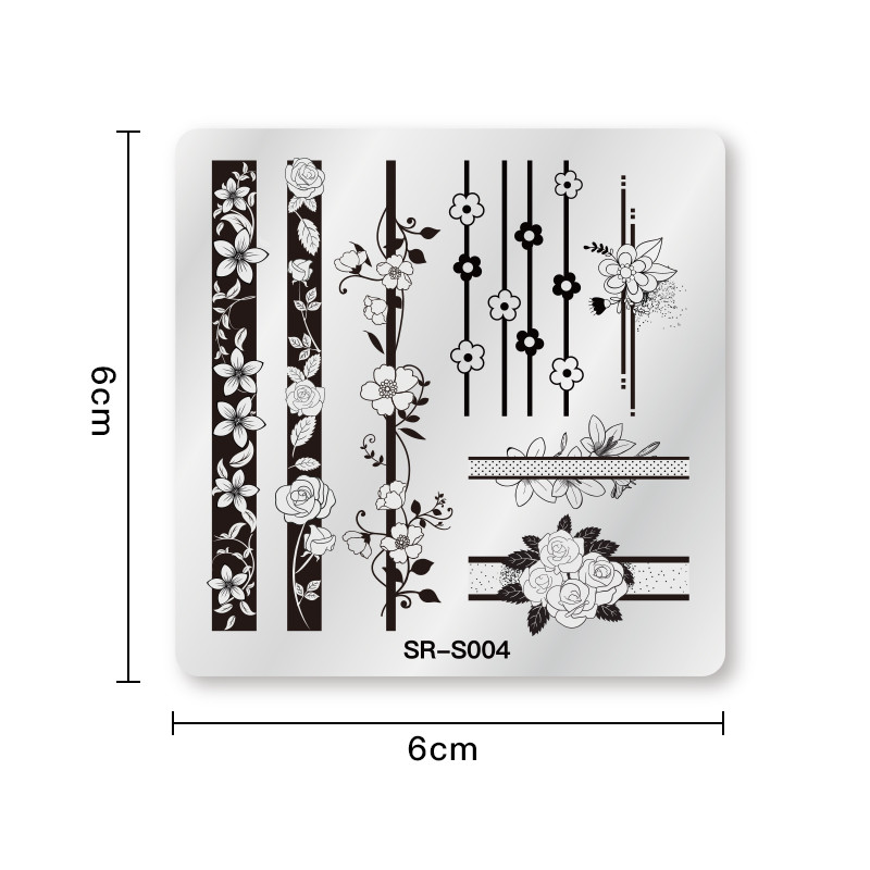 Mtssii DIARY Πλάκες σφράγισης νυχιών Γραμμές Εικόνες Στένσιλ Σχέδιο νυχιών από ανοξείδωτο χάλυβα για εκτύπωση Πλάκα εικόνας Nail Art