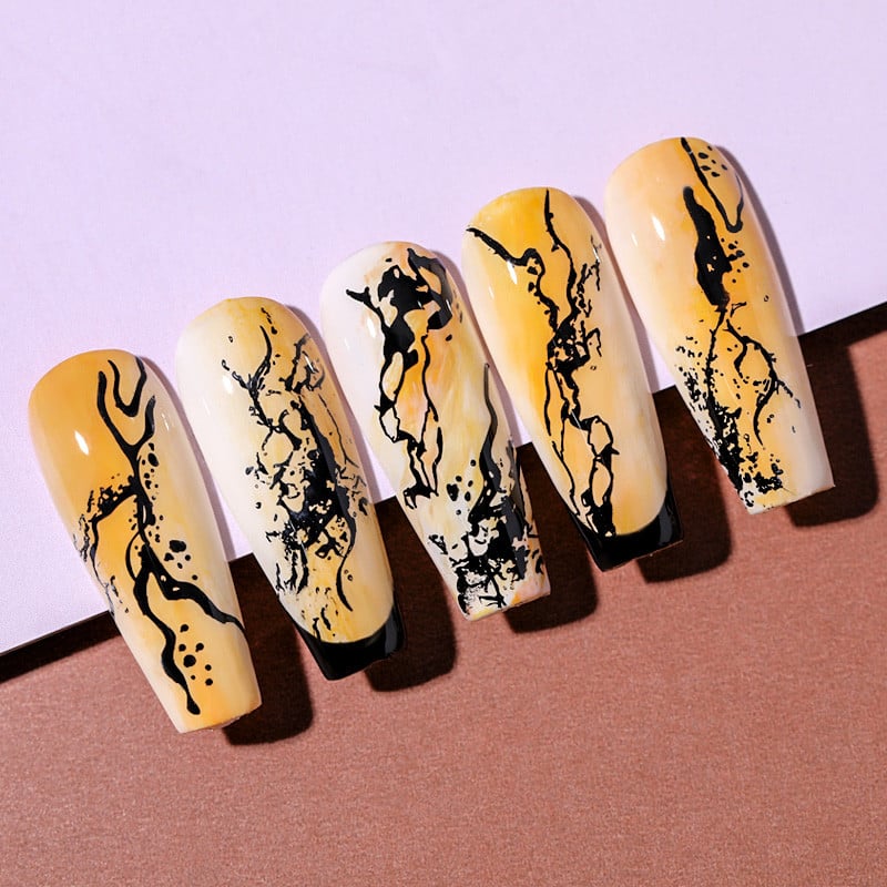 NICOLE DIARY Marble Blooming Nail Stamping Plate Leaf Flower Line Image Πρότυπα σφραγίδας νυχιών UV Gel Polish Plate Printing Tools