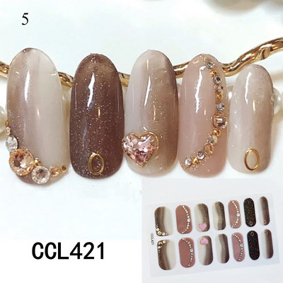 Αυτοκόλλητα με γκλίτερ/φλοράλ νυχιών σε κορεατικό στυλ 14 Συμβουλές για τα νύχια DIY Αυτοκόλλητα νυχιών Γυναικεία Εργαλείο μανικιούρ Διακοσμήσεις νυχιών