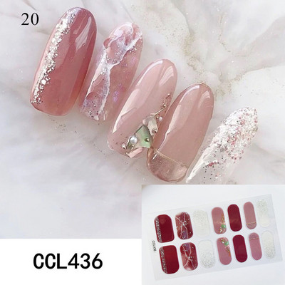 Αυτοκόλλητα με γκλίτερ/φλοράλ νυχιών σε κορεατικό στυλ 14 Συμβουλές για τα νύχια DIY Αυτοκόλλητα νυχιών Γυναικεία Εργαλείο μανικιούρ Διακοσμήσεις νυχιών