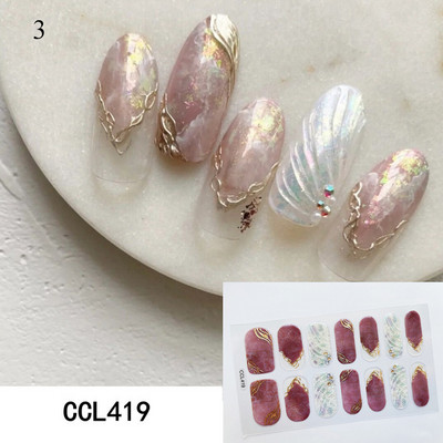 Αυτοκόλλητα με γκλίτερ/φλοράλ νυχιών σε κορεατικό στυλ 14 Συμβουλές για τα νύχια DIY Αυτοκόλλητα νυχιών Γυναικεία Εργαλείο μανικιούρ Διακοσμήσεις νυχιών