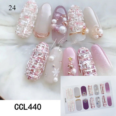 Αυτοκόλλητα με γκλίτερ/φλοράλ νυχιών σε κορεατικό στυλ 14 Συμβουλές για τα νύχια DIY Αυτοκόλλητα νυχιών Γυναικεία Εργαλείο μανικιούρ Διακοσμήσεις νυχιών