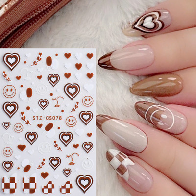 1τμχ Αυτοκόλλητα νυχιών Evil Eye Red Heart Χαριτωμένο σχέδιο Valentine Sliders για νύχια Διακόσμηση Αυτοκόλλητα 3D αυτοκόλλητο μανικιούρ SWSW-CS012