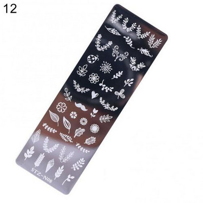 Στυλό νυχιών Διπλής όψης Γυάλισμα με στάμπα κεφαλής Ζωγραφική Μανικιούρ Βερνίκι νυχιών Stamper Plate Stamp Stippling Tool Πρότυπα νυχιών