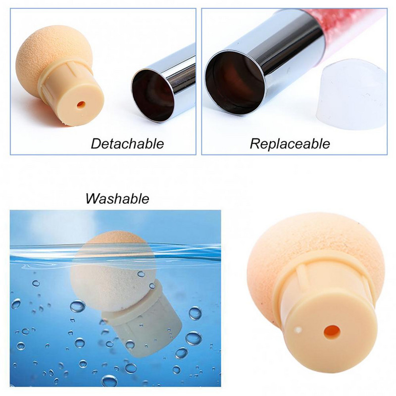 Στυλό νυχιών Διπλής όψης Γυάλισμα με στάμπα κεφαλής Ζωγραφική Μανικιούρ Βερνίκι νυχιών Stamper Plate Stamp Stippling Tool Πρότυπα νυχιών