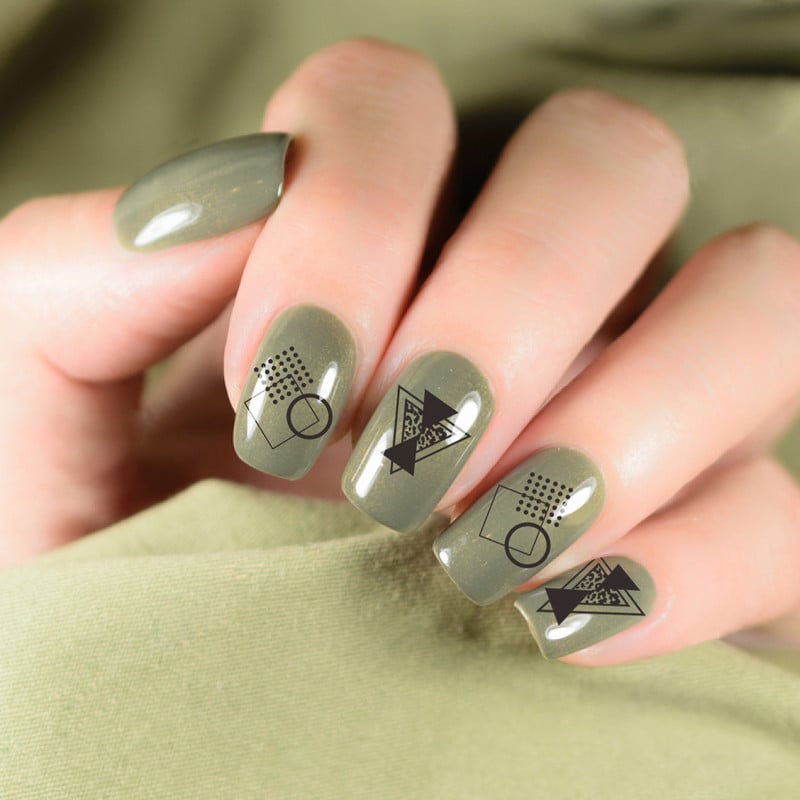 BeautyBigBang Πρότυπο σφραγίδας τέχνης νυχιών από ανοξείδωτο ατσάλι 042 Πλάκες σφράγισης νυχιών Γεωμετρία Κύβος μπάλα τριγωνικού κύκλου