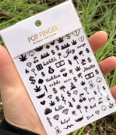 Αυτοκόλλητα νυχιών με πινακίδα 100 δολαρίων Αξεσουάρ νυχιών χαρτί σχέδιο με χρήματα Αυτοκόλλητα αυτοκόλλητα νυχιών Συμβουλές για μανικιούρ Διακόσμηση