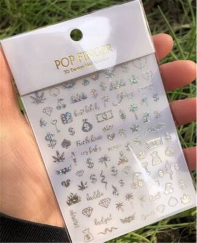 Αυτοκόλλητα νυχιών με πινακίδα 100 δολαρίων Αξεσουάρ νυχιών χαρτί σχέδιο με χρήματα Αυτοκόλλητα αυτοκόλλητα νυχιών Συμβουλές για μανικιούρ Διακόσμηση