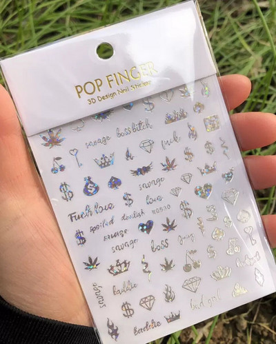 Αυτοκόλλητα νυχιών με πινακίδα 100 δολαρίων Αξεσουάρ νυχιών χαρτί σχέδιο με χρήματα Αυτοκόλλητα αυτοκόλλητα νυχιών Συμβουλές για μανικιούρ Διακόσμηση