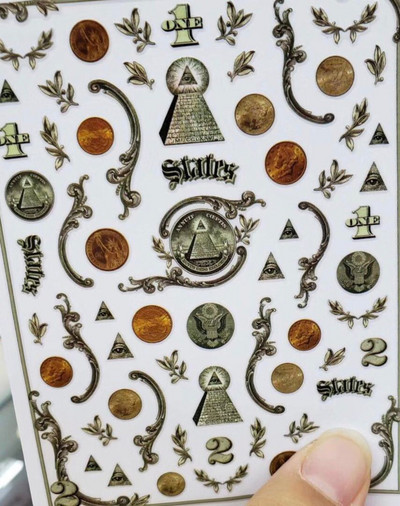 Αυτοκόλλητα νυχιών με πινακίδα 100 δολαρίων Αξεσουάρ νυχιών χαρτί σχέδιο με χρήματα Αυτοκόλλητα αυτοκόλλητα νυχιών Συμβουλές για μανικιούρ Διακόσμηση