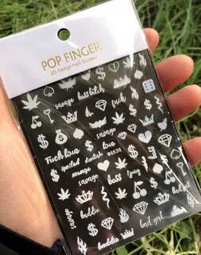 Αυτοκόλλητα νυχιών με πινακίδα 100 δολαρίων Αξεσουάρ νυχιών χαρτί σχέδιο με χρήματα Αυτοκόλλητα αυτοκόλλητα νυχιών Συμβουλές για μανικιούρ Διακόσμηση